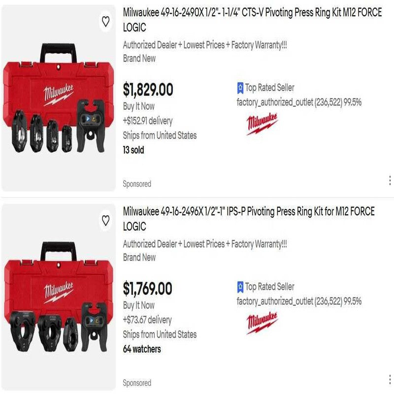 Bacuri presare unghiulare V15 V18 V22 V28 gen Milwaukee REMS
