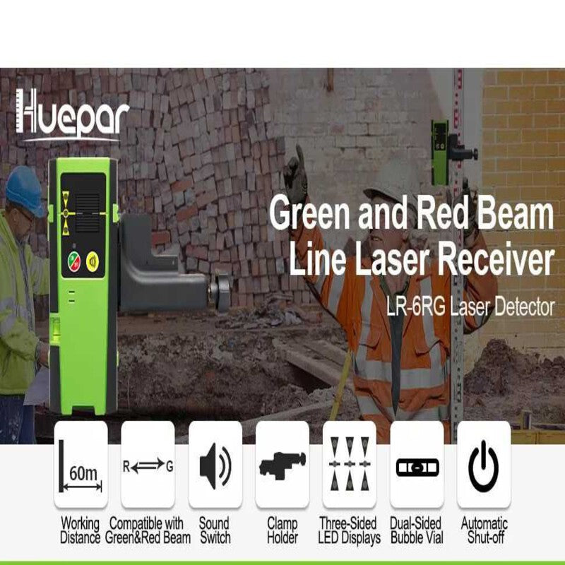 Detector / receptor nivela laser Huepar LR-6RG distanta 60m