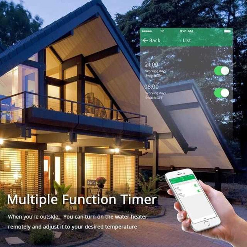 Intrerupator smart BOILER 4000W WiFi + BLE panou sticla TUYA