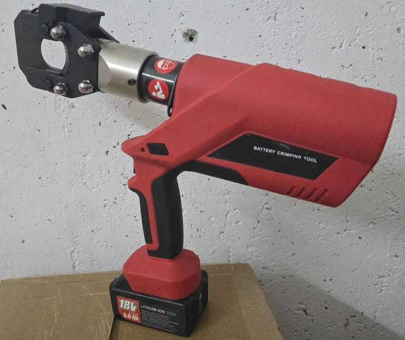 EZ-300 Masina sertizat conectori / taiat cabluri Cu/AL, 300mmp, 2 baterii 5AH