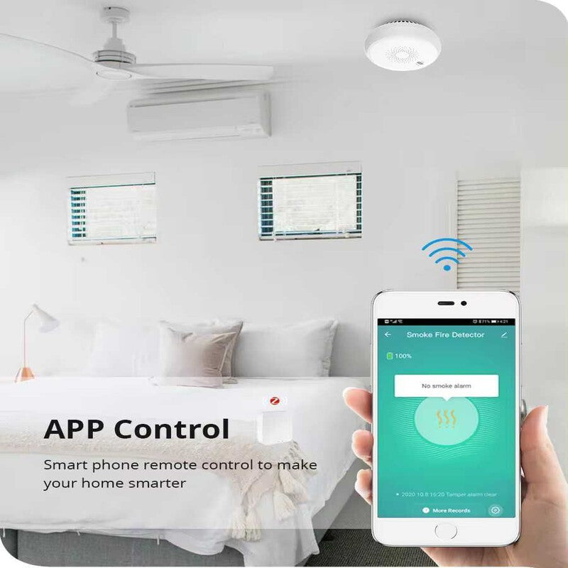 Senzor smart / detector de fum / alarma incendiu Tuya Zigbee