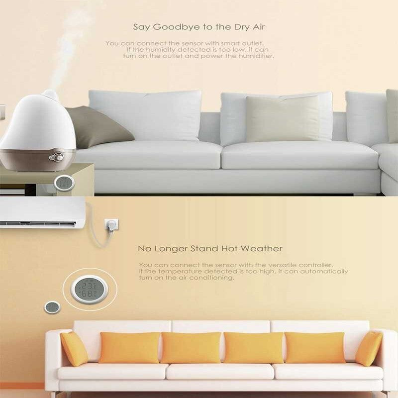 Senzor Tuya Zigbee temp+umid+luminozitate (LCD)