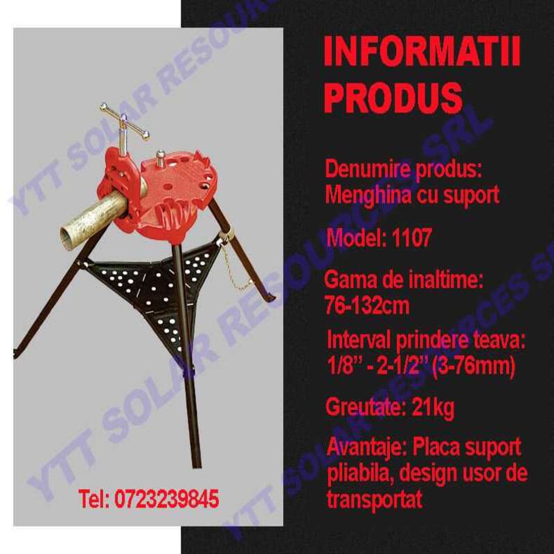 Suport cu menghina pt filetat tevi 2-1/2
