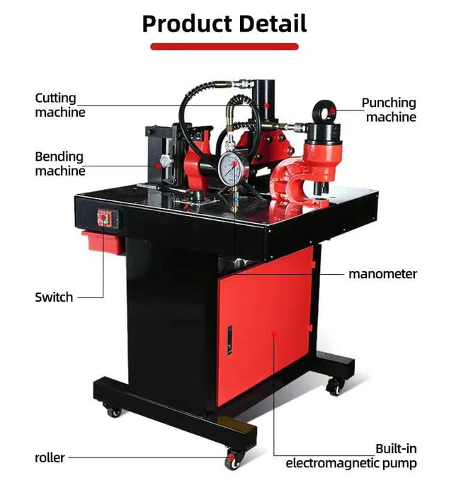 DHY-200D cu accesorii Masina de prelucrat bare electrice panouri / busbar processing